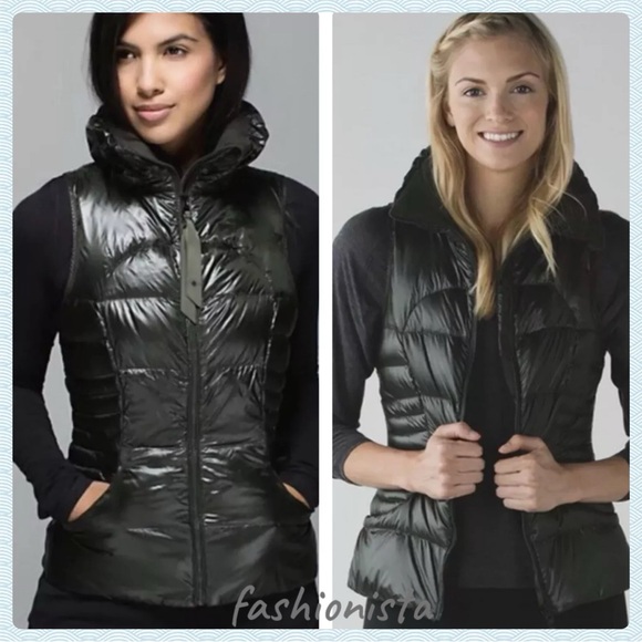 Lululemon Olive Shine Fluffin Awesome Vest Sz.4 💚